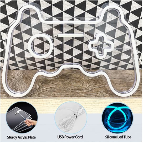Spelform Neon Skylt LED Vägg Neonljus Coola Natt Skyltar USB Drivna 41*27.5*1.6CM-FS-