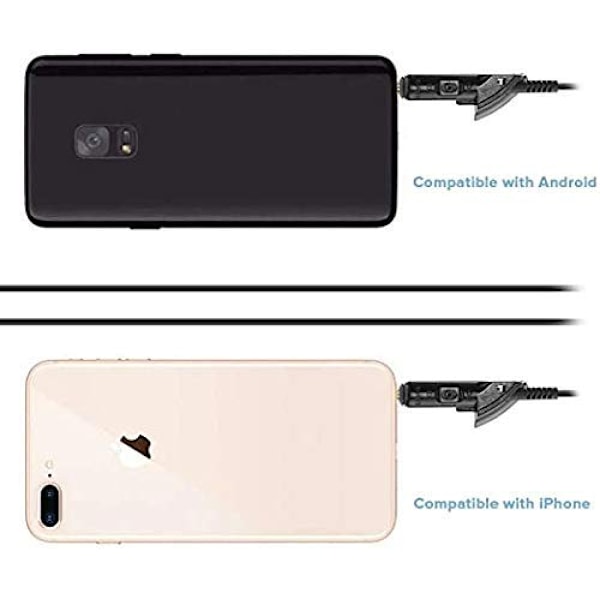 QC15 Hodetelefoner Erstatningskabel Kompatibel med Bose QuietComfort 15 QC15 QC2 Hodetelefoner (Svart) Ingen Hvetetråd