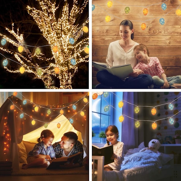 Påsk Ljusslinga 1.5M 10 LED Fairy Lights Påskägg Glödande