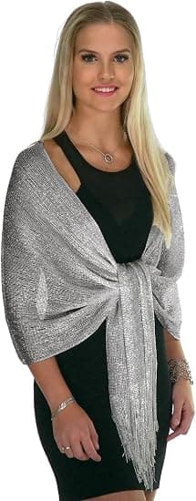 Wedding and Party Sequin Scarves, Women's Sequin Wraps, Elegant Sequin Shawls for Evening Dresses