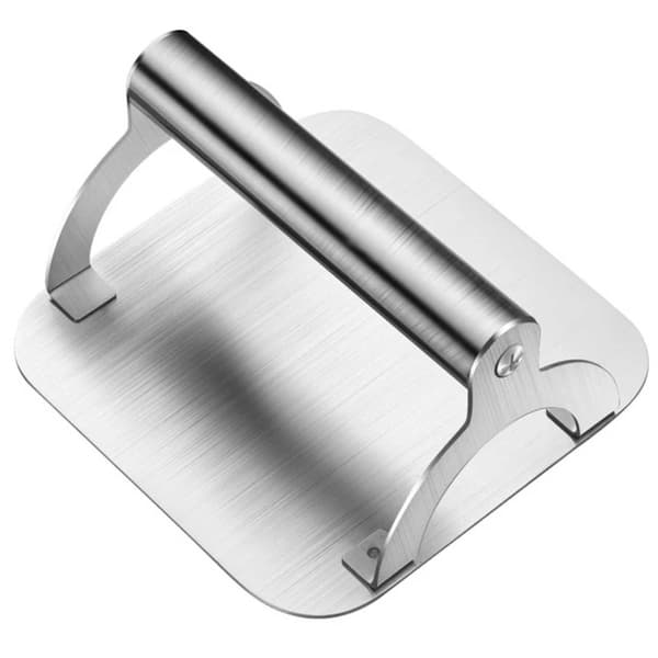 Smashjern 100% rustfritt stål - Hamburgerpresse for grill og komfyr silver