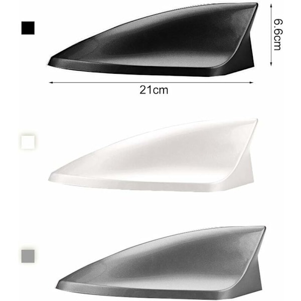 Hajantenne, Hajfinantenne, Bilantenne, Universal Bilantenne, FM/AM-antenne, Fremstillet af ABS, Forbedret Signal, Vand- og Støvbestandig (Grå)--