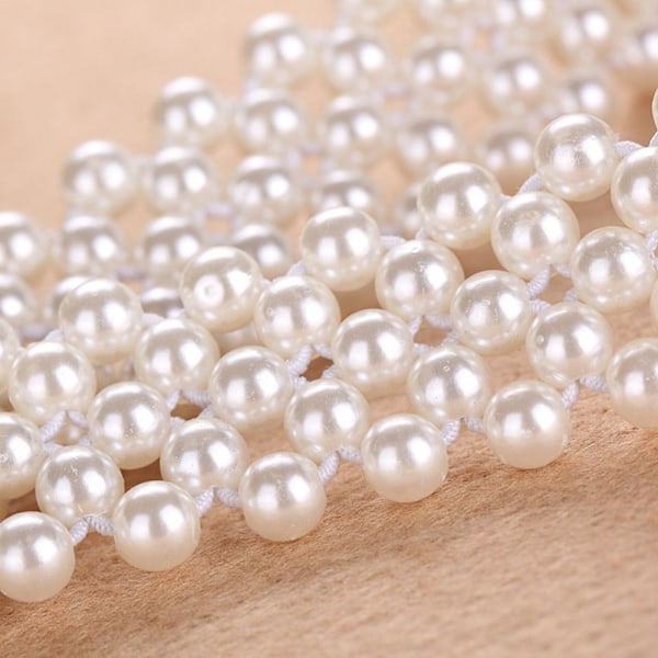 Elastisk Perlebelte Metallspenne Midjebelte Tynt Midjebelte-FS1-