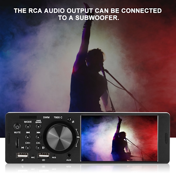 4 tuuman auton Bluetooth MP5 HD -kosketusnäyttö Stereo FM-radiomusiikkisoitin 12V-XF10- 0.5