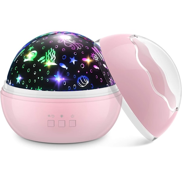 Stjerne Himmellys Projektor Natlampe Barn - 360° Rotation / USB