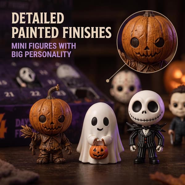 2026 Halloween 24 dagar Spooky Countdown Blind Box, 24 nätter av skräck Mini samlarfigurer, Halloween skrivbordsdekoration prydnads presentförpackning