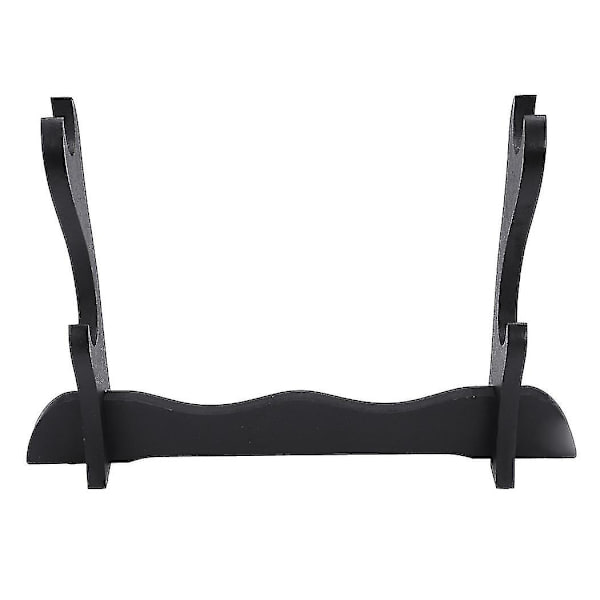 2-etagers Samurai Sværd Katana Holder Stativ Beslag Rack Display Sort-FS-