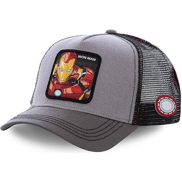Mickey Snapback Bomulls Baseball Caps & Pappa Mesh / Trucker Hatt-FS2- IRON MAN GRAY