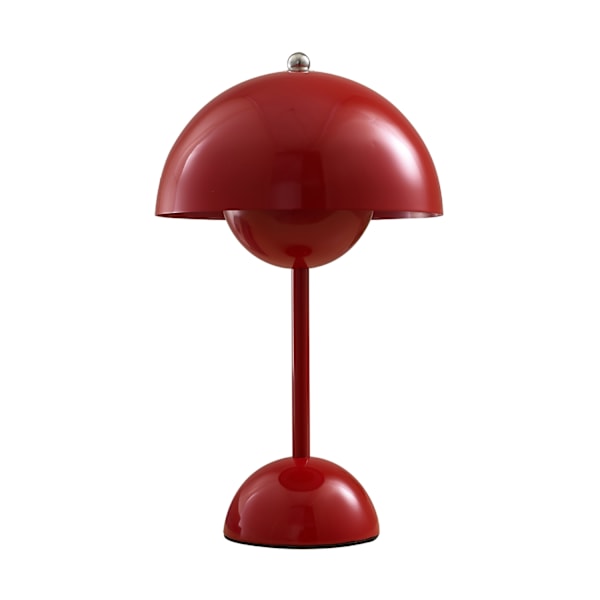 Svamp bordslampa metall bordslampa USB kontakt - Perfet red