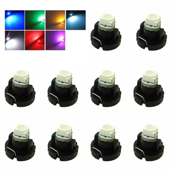 New 10pcs T3 T4.2 T4.7 1SMD LED Low Consumption High Brightness Long Life Bulb NEO Wedge Dashboard Indicator Light WHITE