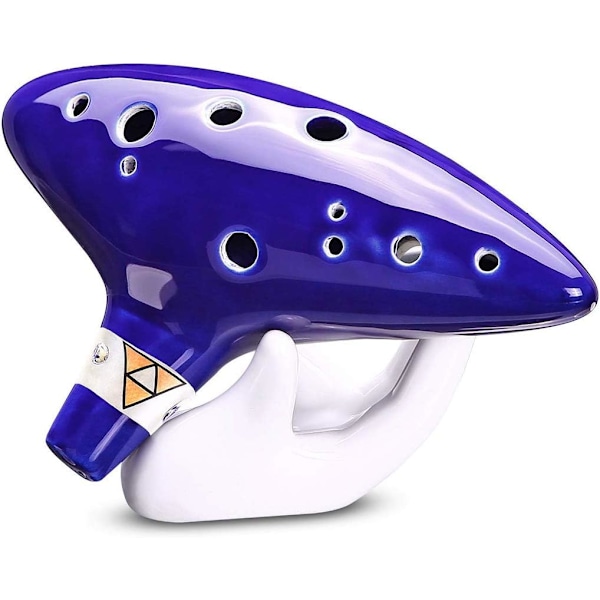 12 Huller Alto C Ocarina Legend of Zelda Ocarina med Stativ Musik