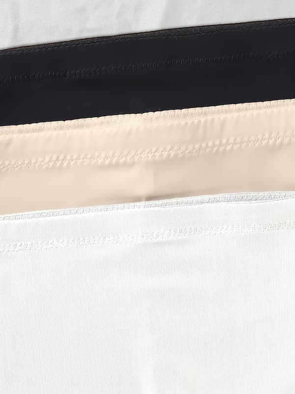 3-pack sömlösa formande trosor med hög midja, magkontroll, svalkande underkläder S Black