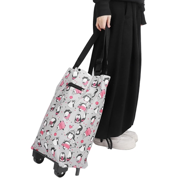 Bærbar matvogn for eldre, handlekurv for eldre, dagligvarebutik, sammenleggbar handlekurv, handlekurv