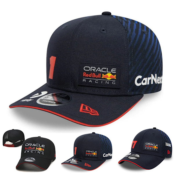 Herre Red Bull Racing Sæsonkører Mesh Cap Baseballkasket Formel 1 F1 - Voksen A