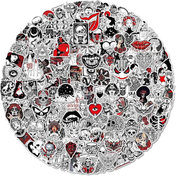 Gothic Stickers, Paket med 200 - Vattentäta Graffiti Stickers