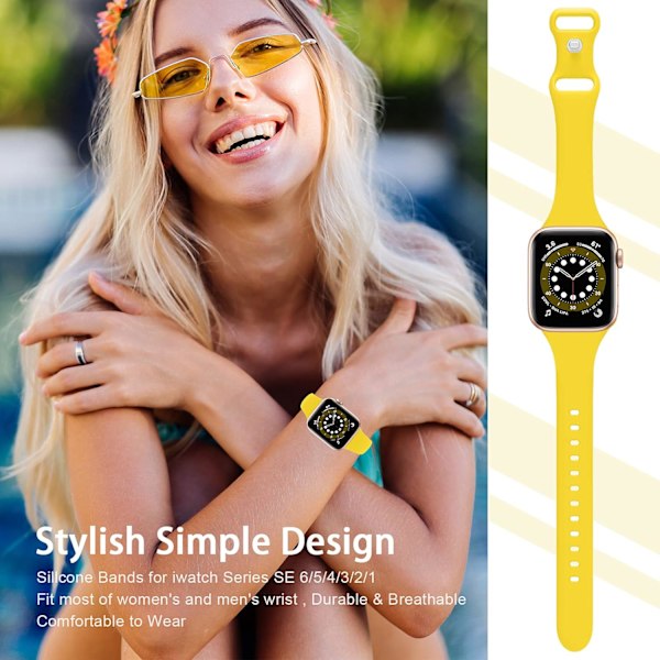 4-pack Slim Band Kompatibel med Apple Watch Band 38mm 40mm