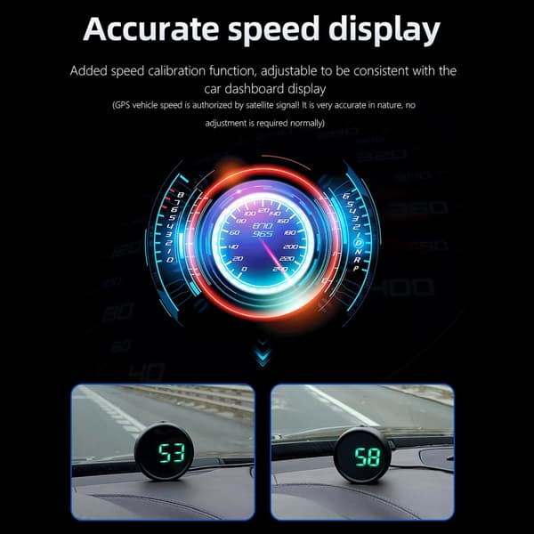 Digital GPS Speedometer Car HUD Head Up Display Beidou Dual Chip Gauge