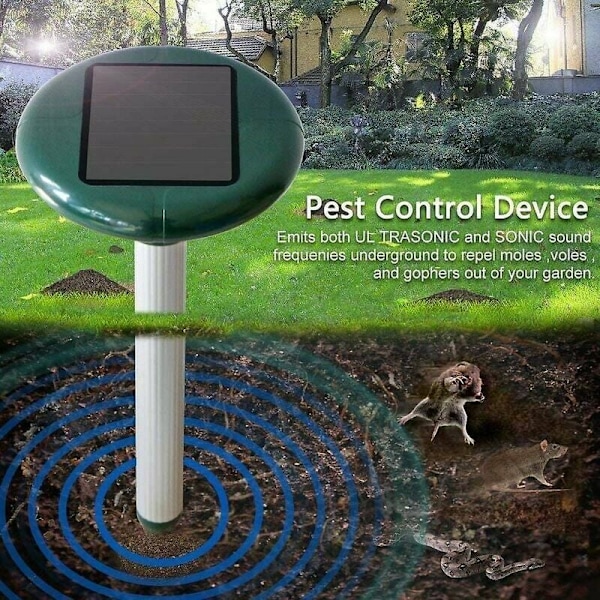 2-pack Solar Powered Mole Repeller, Ultrasonic Mole Repeller, Mole Repeller, Vole Repeller-FS-