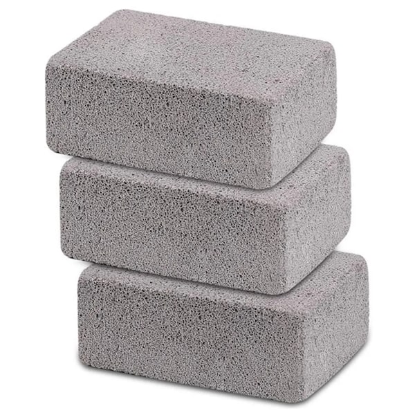 3 Grillrengjøringssteiner for å rengjøre grillen din effektivt - Pimpstein for å fjerne flekker og fett lett, 10*7*4cm