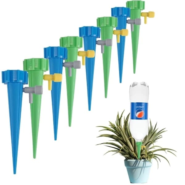 24-pack Self-Watering Spikes - Automatic Plant Watering - Adjustable Valve - Indoor and Outdoor Irrigation System 24 pcs