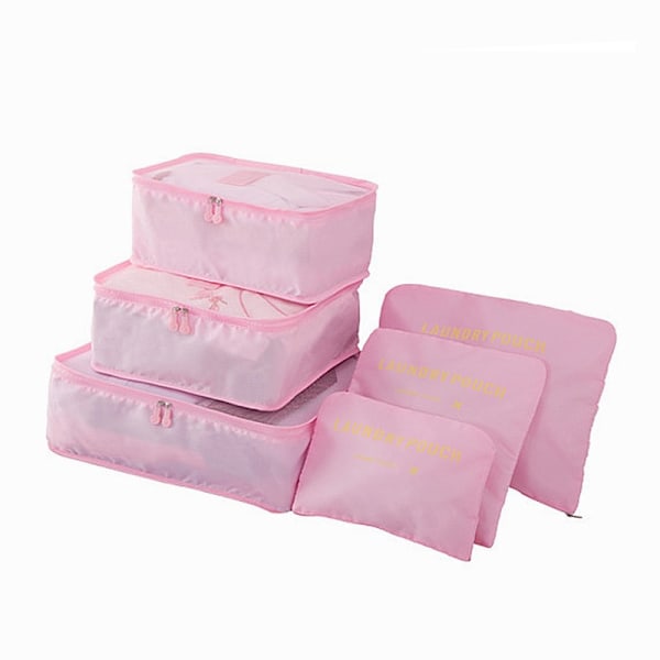 Järjestelysetti Matkalaukkuihin - Vaaleanpunainen Pink Rosa