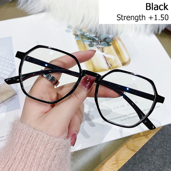 Lukulasit Presbyooppiset Lasit MUSTAT VAHVUUS +1.50 musta-FS1- black Strength +1.50-Strength +1.50