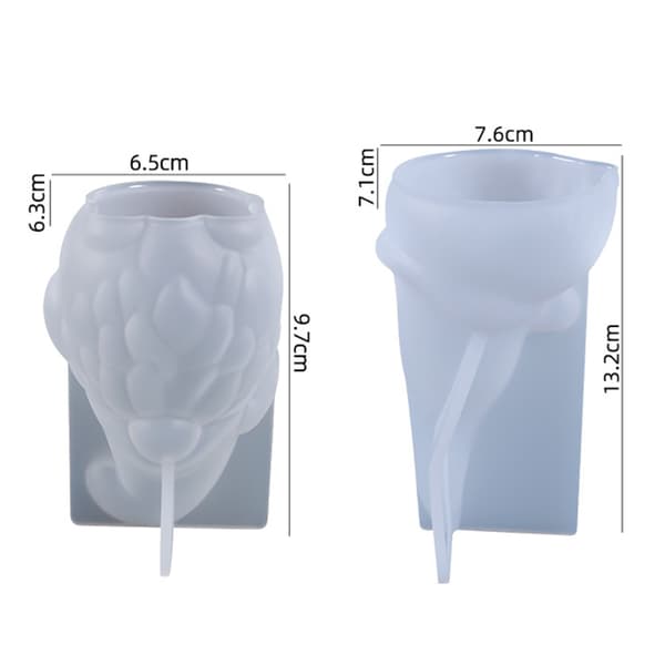 2 ST Julenissen Duftlys Silikonform Gipsform - på lager-FS- 2pcs