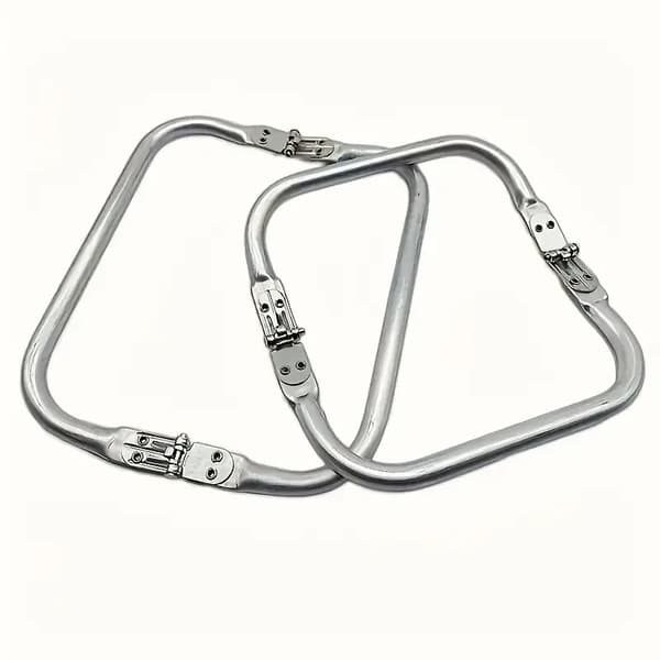 3-pak sølvfarvede aluminiumsklemmer til tasker, smykker, scrapbog 20cm Silvery