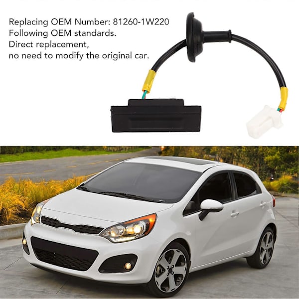Tailgate Opening Button, Rear Tailgate Opening Handle Replacement 812601W220, Compatible for Kia Picanto TB 2011-2017-FS-