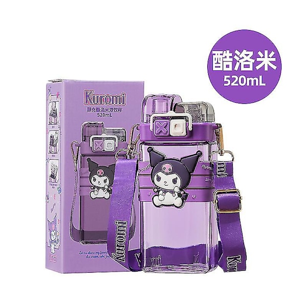 Nye Kawaii Sanrio Vannflasker Søte Anime Cinnamoroll Kuromi Tegneserie Bærbar Kanne 520ml Flaske Gave Til Barn Gutter Jenter Gave Kuromi 1219