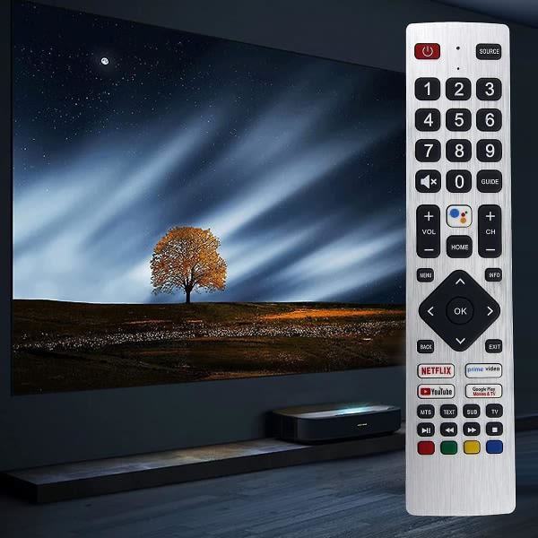 Rmc0133 Kaukosäädin Vaihto Sharp TV:n Kaukosäätimelle Ilmainen Asennus Hopea