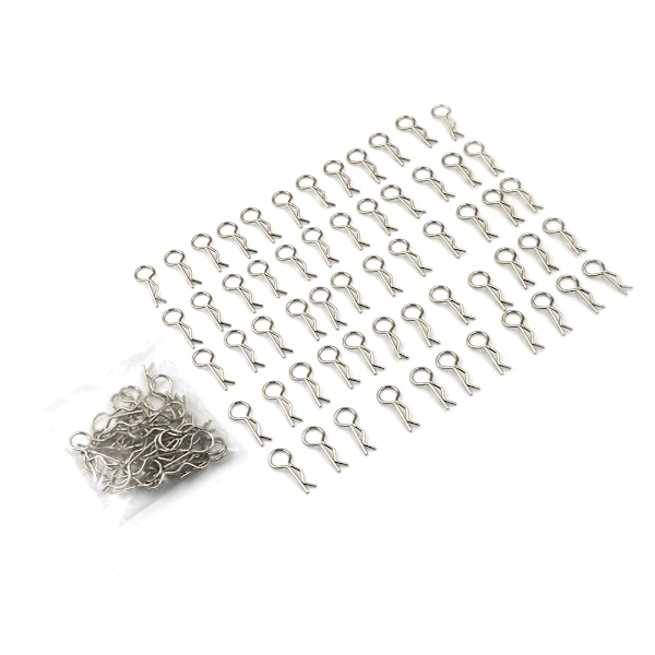100 stk kropps klemmer i rustfritt stål Stiftskal for 1/10 1/16 RC HS
