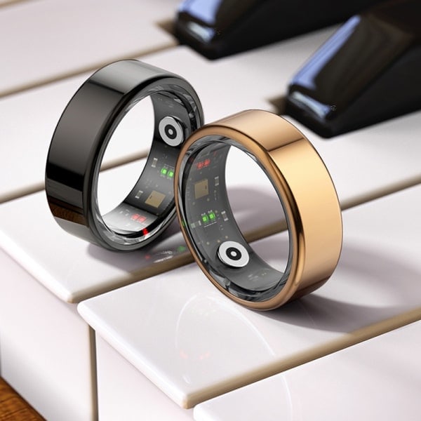 Smart Ring Fitness Sundhedssporing Titanlegering Fingerring Sort Black 19.8mm