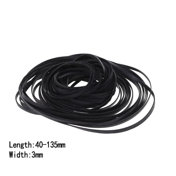 50-pack Replacement Turntable Belts, Rubber Belts for Turntable, Walkman, DVD, CD-ROM, Repeater, 3mm Wide Belts-FS-