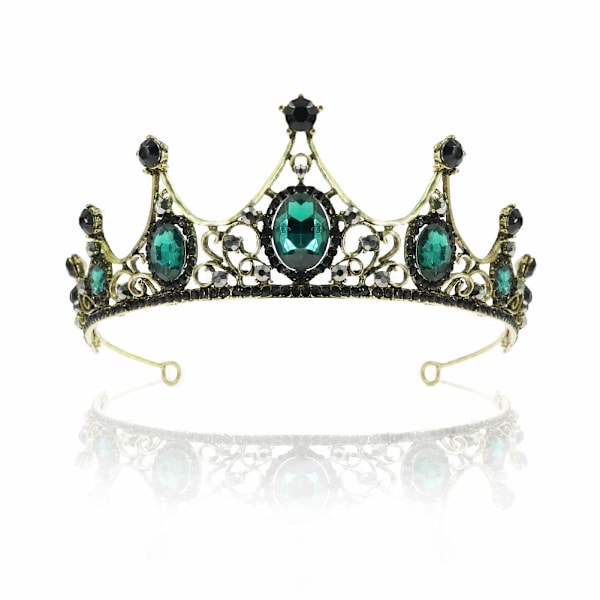 Vintage Krystal Tiara og Krone Sort Tiara til Kvinder og Piger