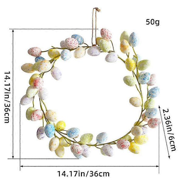 Påskedekorasjoner Påske 36cm Påskekrans Påskedekorasjon-FS-