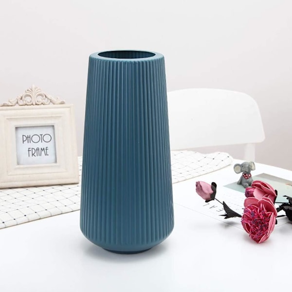 Plastvas blomkruka, tålig, modern geometrisk vasdekoration