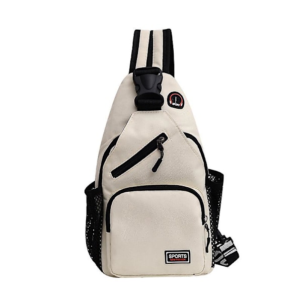 Mini Ryggsäck för Dam Liten Bröstväska Sling Messenger Väskor Kvinnors Sportväska Reseryggsäck Crossbody Väska Flickryggsäck VIT-FS1-