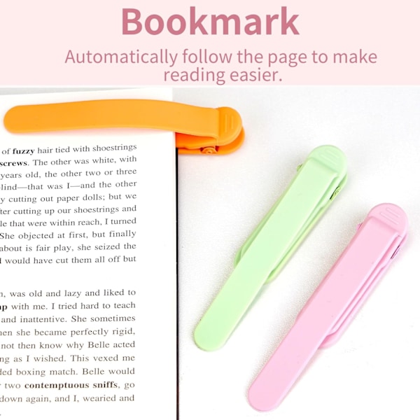 Bogmærke, Unikt og Kreativt Metal Silikon Andenæb Bogmærke Klemme, En Perfekt Gave til Kvinder og Bogelskere Orange-Pink-Green