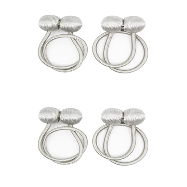 Magnetic Curtain Tieback Silver Grey 4-pack-FS- 220