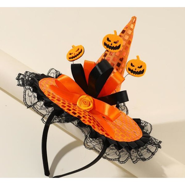 Halloween-huvudbonader Häxhatt Hårsnoddar Yellow