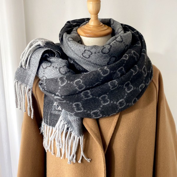 Varm Jacquard Kort Fransk Sjal for Kvinner-FS2-