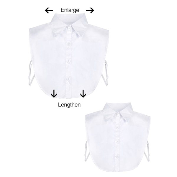 2 stk. Falske Krager Avtakbare Bluse Dickey Krage Halve Gensere Falsk Krage For Kvinner Favoritter (FMY)-X42- 2 White
