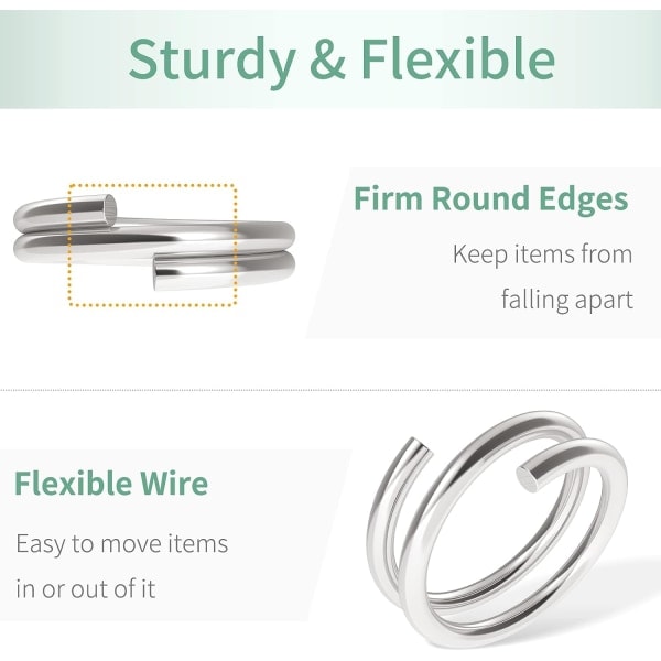 100 stk 10 mm Mini Split Jump-ringe med dobbelt øje Små metalringe Forbindelser til smykker, halskæder, armbånd, øreringe IC