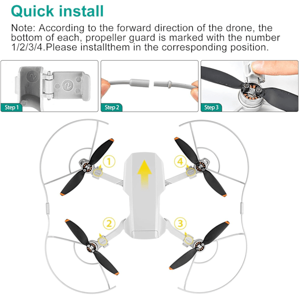 Mini 2 SE Propelbeskyttelse til DJI Drone Propel, Sikkerhedstilbehør 1800