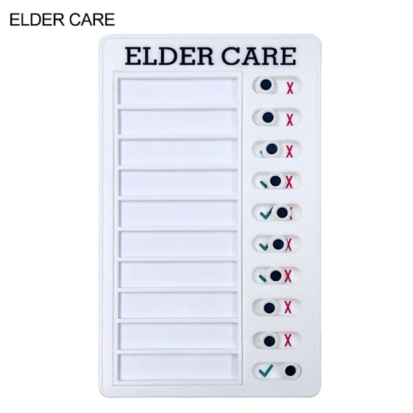 Checklista Päiväsuunnittelija Itsekuri Punch Card VANHUSTENHOITO ELDER CARE
