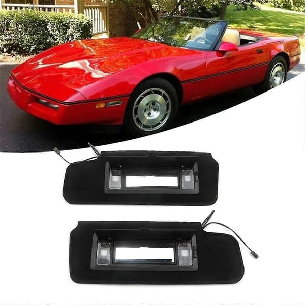 1 Pair Car Sun Visor with LED Light 12459827 14081826 Compatible with Chevrolet Corvette C4 1984-1996 Sunvis