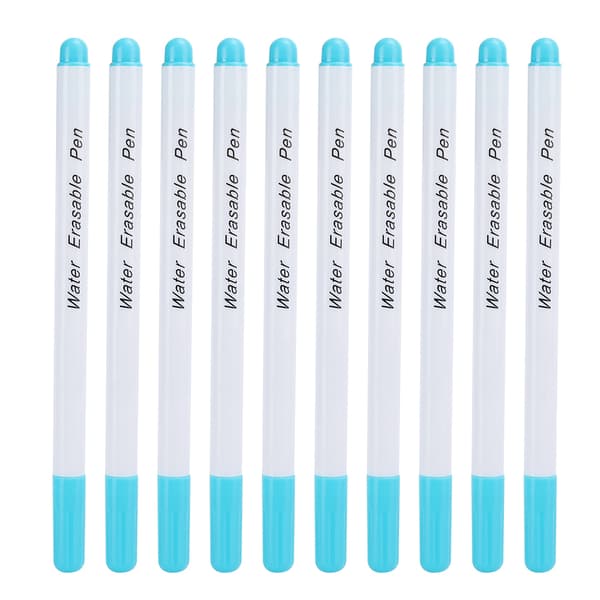 10 pcs DIY Water Soluble Erasable Pen Fabric Marker Tailor Tool Accessories Single Head Blue-FS-