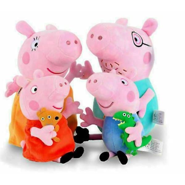 IC Peppa Pig figurer bløde legetøj far mor Peppa George gris fyldte gaver-FS-