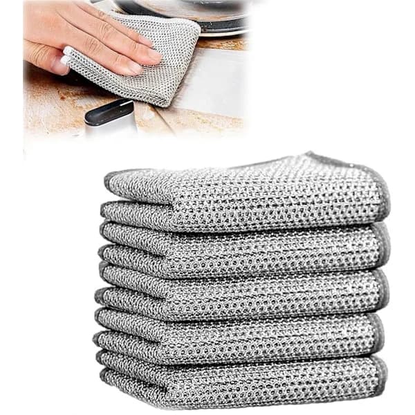 5 New Multifunctional Dishcloths Made of Scratch-Resistant Steel for Versatile Use-FS-